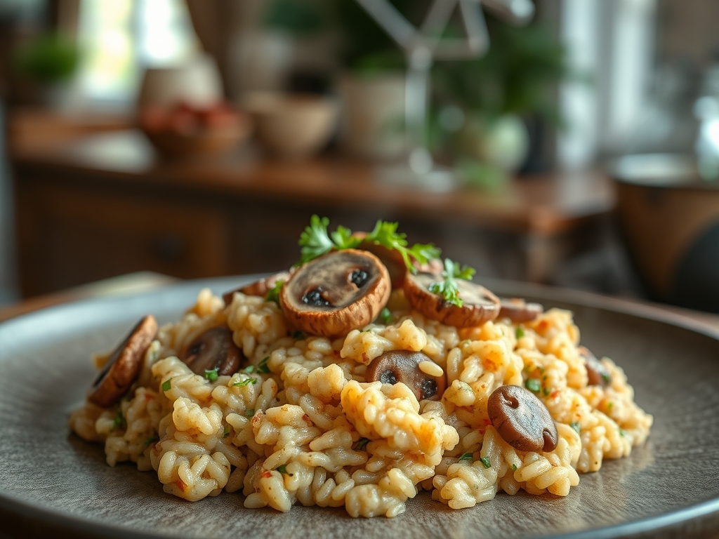 Multi Cooker Mushroom Risotto