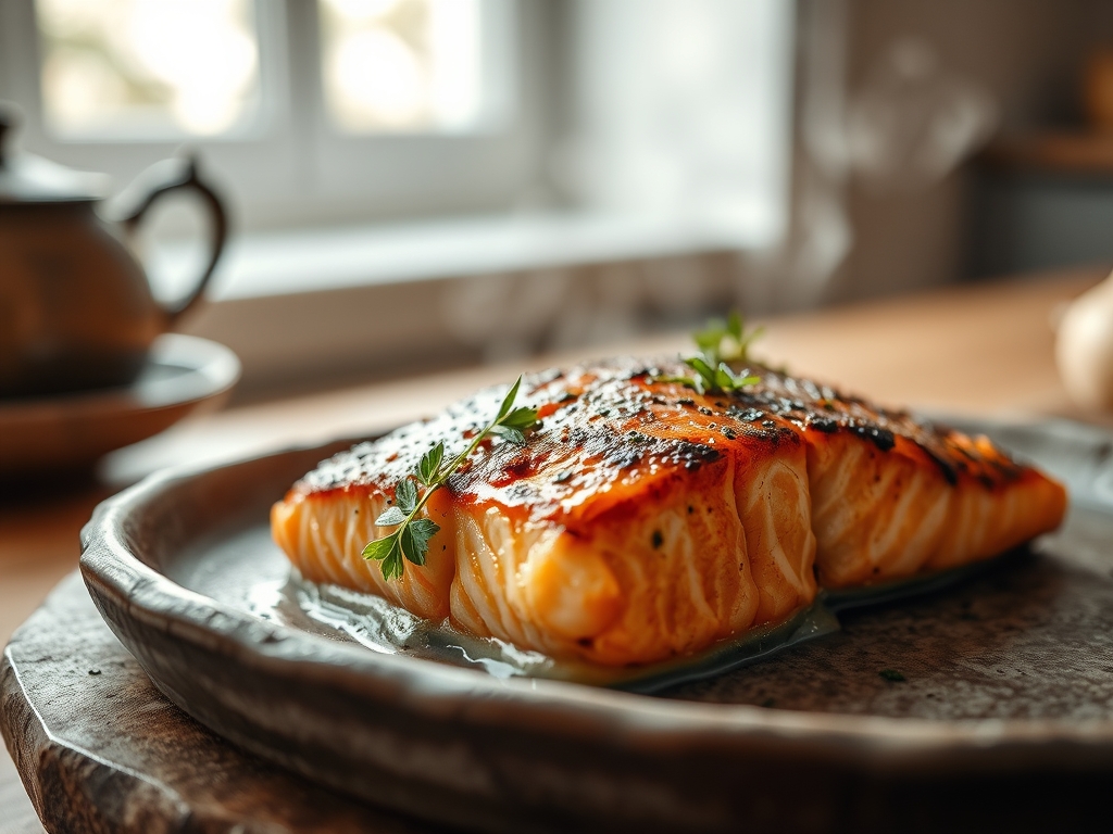 Multi Cooker Salmon Searing